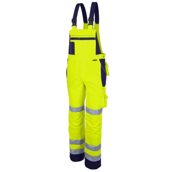 Bild von QUALITEX HIGH QUALITY WORKWEAR Latzhose PRO WS warngelb/marine Damen: 58 Herren: 64