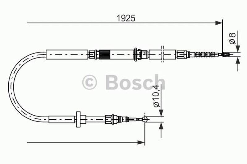 Bild von BOSCH 1 987 477 959 Handbremsseil Bremsseil, Seilzug Feststellbremse 1925 AUDI: A6 C5 Avant