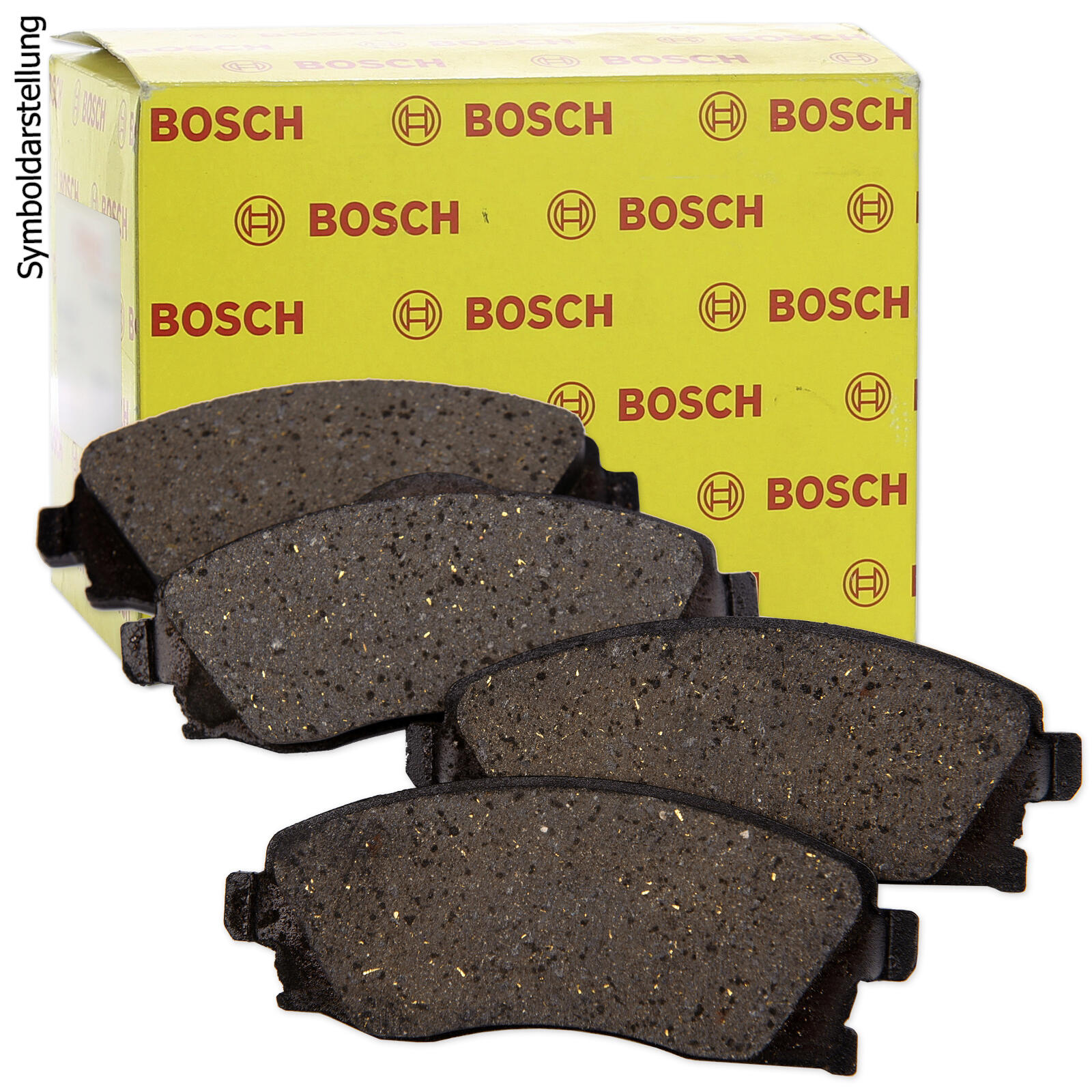 Bild von BOSCH 0 986 494 027 Bremsbelagsatz Bremsbeläge, Bremsklötze, Bremssteine Low-Metallic mit Montageanleitung, mit Anti-Quietsch-Blech, mit Schrauben