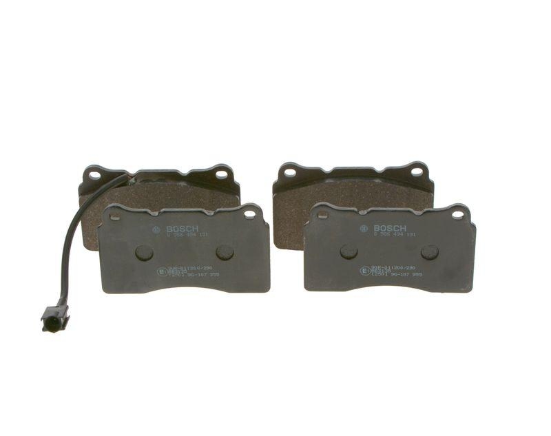 Bild von BOSCH 0 986 494 131 Bremsbelagsatz Bremsbeläge, Bremsklötze, Bremssteine Low-Metallic mit integriertem Verschleißsensor mit Anti-Quietsch-Blech