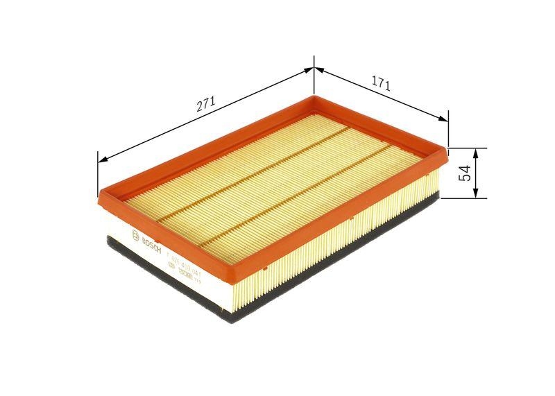 Bild von BOSCH F 026 400 041 Luftfilter Motorluftfilter, Filter für Luft 54 171 271 Filtereinsatz FIAT: BRAVO 2, Stilo Box Body / Estate, Stilo Hatchback