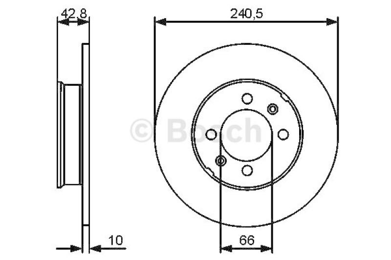 Bild von BOSCH 0 986 479 478 Bremsscheibe Bremsscheiben, Scheibenbremsen 240 10 4 95 voll geölt MG: MG TF Convertible