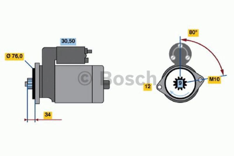 Bild von Bosch Anlasser 2,0 kW Land Rover Freelander MG Mg Rover 75 2,0