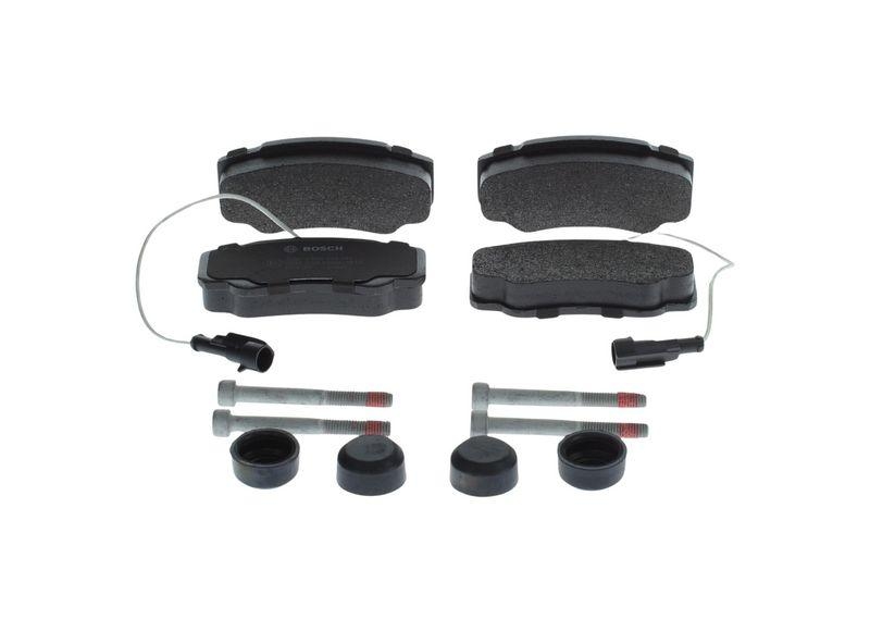 Bild von BOSCH Bremsbelagsatz mit integriertem Verschleißsensor 0 986 494 391 Bremsbeläge,Bremsklötze NISSAN,RENAULT TRUCKS,Cabstar (F24M, F24W)