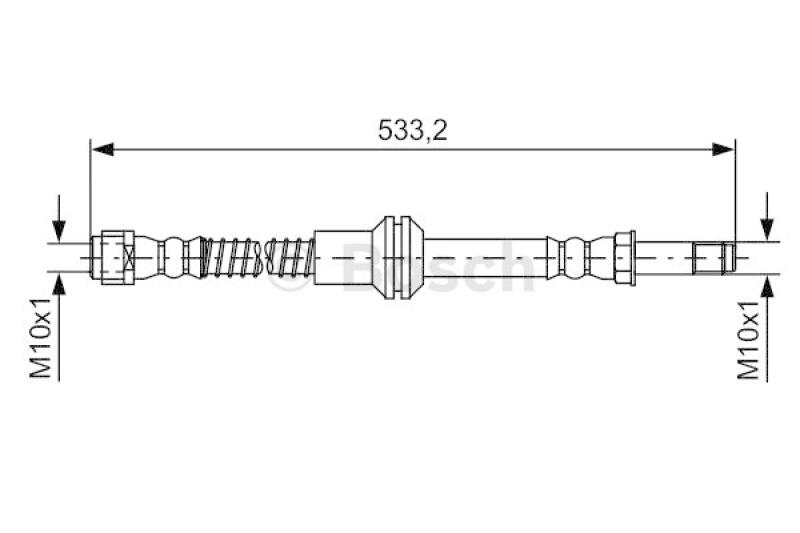 Bild von BOSCH Bremsschlauch vorne rechts links  für MERCEDES-BENZ A2124200648 2124200648 1 987 481 609