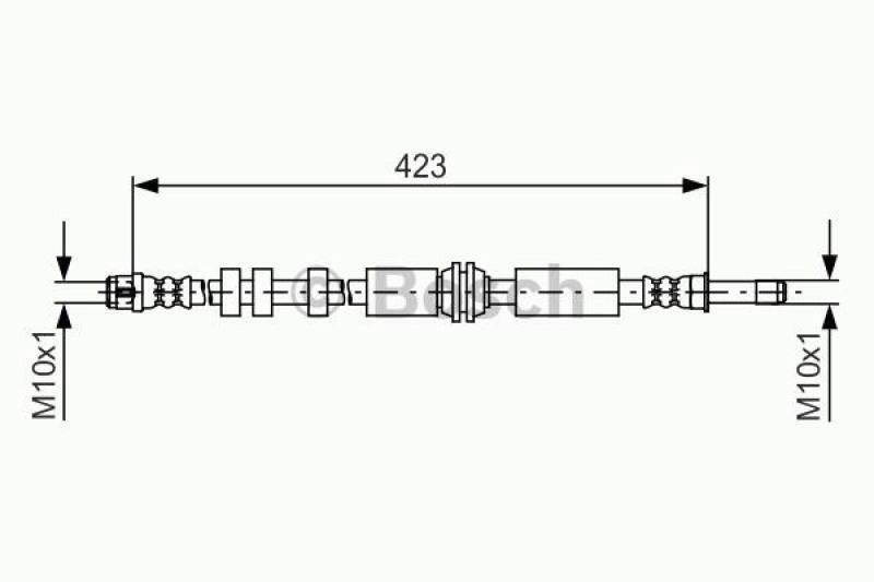 Bild von BOSCH 1 987 481 601 Bremsschläuche Bremsschlauch 423 AUDI: A6 C7 Avant, A6 C7 Saloon, A7 Sportback