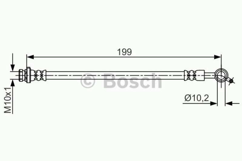 Bild von BOSCH 1 987 481 698 Bremsschläuche Bremsschlauch 199 10,2