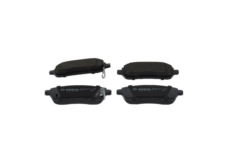 Bild von BOSCH 0 986 494 904 Bremsbelagsatz Bremsbeläge, Bremsklötze, Bremssteine Low-Metallic mit integriertem Verschleißwarnkontakt SUZUKI: SWIFT 4, SWIFT 5