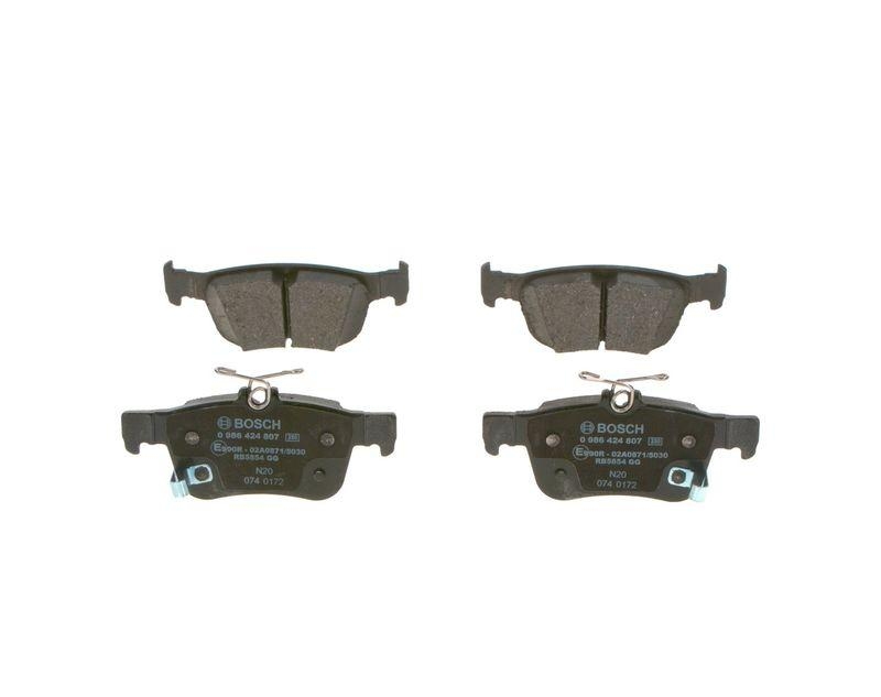 Bild von BOSCH Bremsbelagsatz mit integriertem Verschleißsensor 0 986 424 807 Bremsbeläge,Bremsklötze HONDA,CIVIC IX (FK),CIVIC X Schrägheck (FC_, FK)