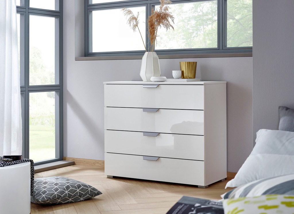 Bild von rauch Schubkastenkommode "Sideboard Schubladenkommode ORIAS mit Dekor- oder Hochglanzfront", mit 4 Schubkästen und 2 Türen sowie Metallgriffen MADE IN GERMANY