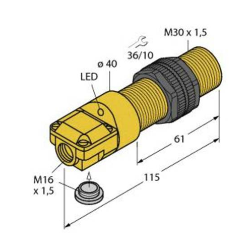 Bild von Turck Induktiver Sensor NI15-P30SR-AN6X - Vielseitiger Einsatz mit präziser Schalttechnik
