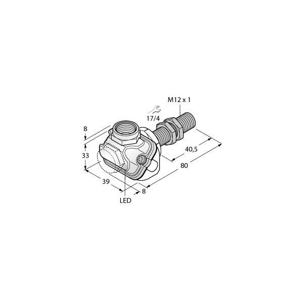 Bild von Turck Induktiver Sensor bündig PNP, Schließer BI4U-EM12WDTC-AP6X