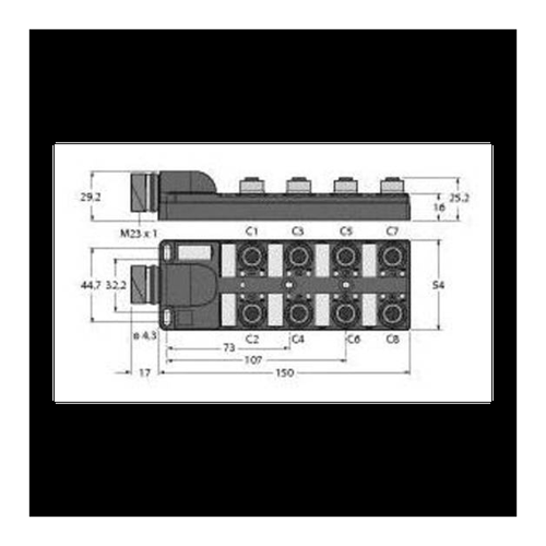 Bild von Turck TB-8M12-4P2-CS12H 6611966 - Passiver Aktuator-/Sensor-Verteiler