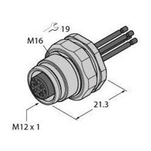 Bild von Turck 6935099 Sensor-/Aktor-Steckverbinder – Unkonfektionierte Flanschbuchse