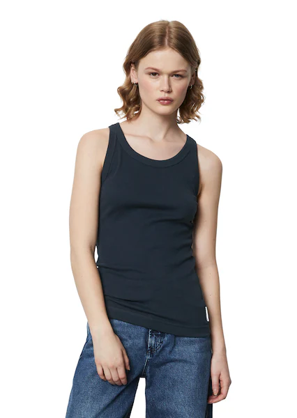 Bild von Marc O'Polo DENIM Tank Top, Rippstruktur, Jersey, für Damen, blau, XS