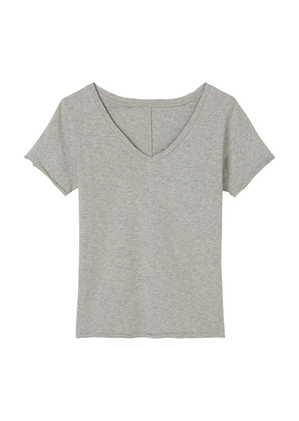 Bild von Marc O'Polo DENIM T-Shirt, V-Ausschnitt, uni, für Damen, grau, L