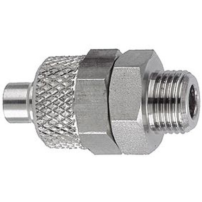 Bild von RIEGLER® - Gerade Einschraubverschraubung G 1/8" A, Schlauch 6/4, Edelstahl 1.4571