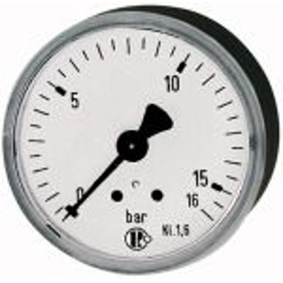 Bild von Riegler, Zubehör Druckluftwerkzeug, 101752 Standardmanometer, rückseitig zentrisch, G 1/4, 0 - 4 bar, Ø 63