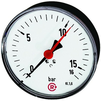 Bild von RIEGLER® - Standardmanometer, Kunststoff, G 1/4" hinten zentrisch, 0-2,5 bar, Ø 80mm