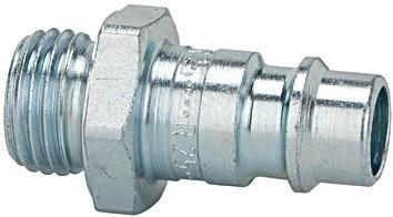 Bild von Riegler, Schlauchanschluss + Schlauchverbinder, Stecknippel Stahl verzinkt Stecker DN 7,2-7,8 Aussengewinde G 3/8 ″ SW 19 mm (198.12 mm)
