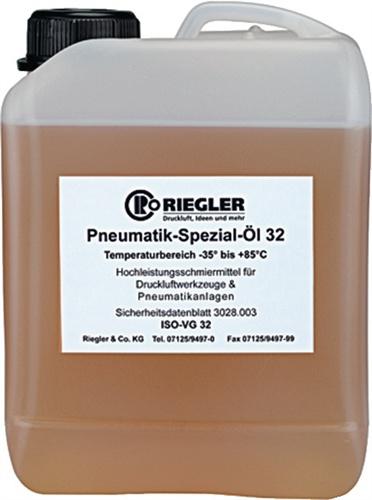 Bild von RIEGLER 101135-32 Pneumatik-Spezial-Öl, in Kanister 2,5 Liter, inkl. Karton u. Doku, 1Stk