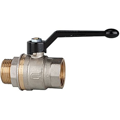 Bild von RIEGLER® - Kugelhahn, Standardausführung, voller Durchgang, I/A, Messing vernickelt, G 1/2"