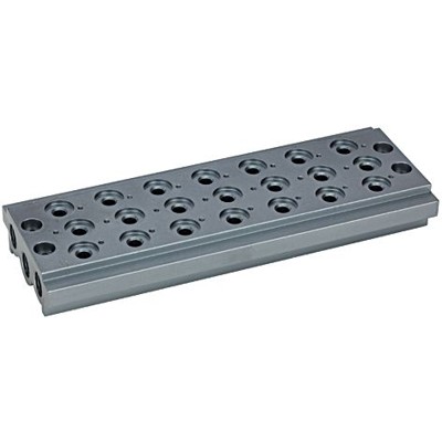 Bild von RIEGLER® - Mehrfach-Grundplatte für Wegeventile, 7 Ventilpositionen, G 1/8"