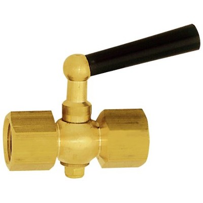 Bild von RIEGLER® - Manometer-Absperrhahn, Muffe - Muffe, Messing blank, G 3/8"