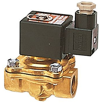 Bild von RIEGLER® - 2/2-Wege-Magnetventil, NC, vorgesteuert, 24 V DC, FKM, Rp 1/2", PN 0,35-9 bar