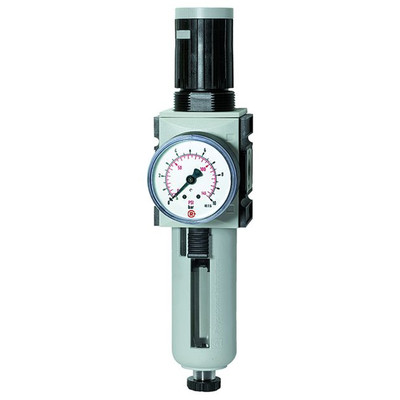 Bild von RIEGLER® - Filterregler »FUTURA«, PC-Behälter, SK, Manometer, BG 1, G 1/4", 0,5-8 bar, HA