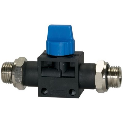 Bild von RIEGLER® - Absperrventil »Blaue Serie« G 3/8" A, G 1/4" A, Kunststoff/Messing vernickelt