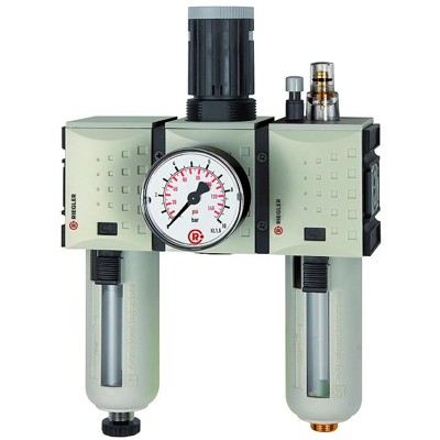 Bild von RIEGLER® - Wartungseinheit 3-teilig »FUTURA«, PC-Behälter, BG 4, G 1", 0,5 - 8 bar, HA