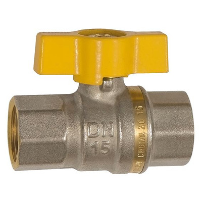 Bild von RIEGLER® - Kugelhahn DIN EN 331, DVGW, Messing vernickelt, Flügelgriff, I/I, Rp 1/2"