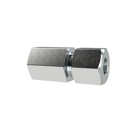 Bild von RIEGLER® - Gerade Aufschraubverschraubung, M16x1,5 I, Rohr-AØ 10, Stahl verzinkt