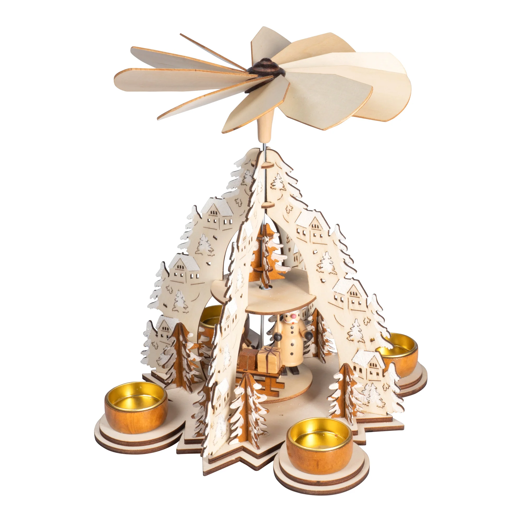 Bild von Holz-Teelicht-Pyramide