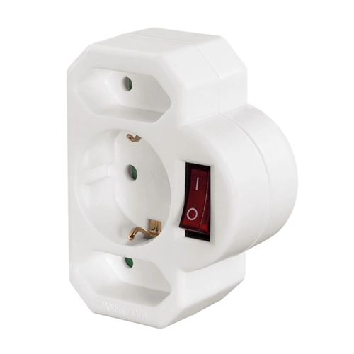 Bild von Hama Multistecker 3-fach mit Schalter – Übersicht