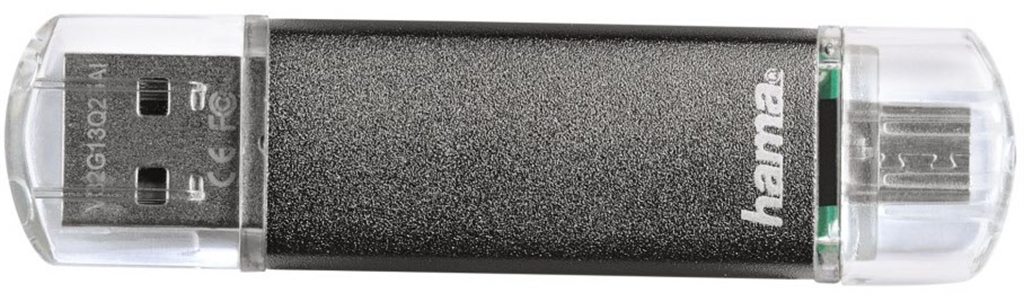 Bild von USB-Stick "Laeta Twin", USB 2.0, 16GB, 10MB/s, Grau (00123924)