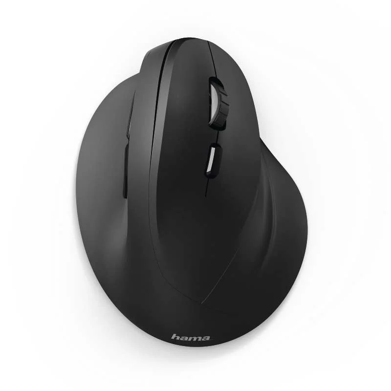 Bild von Vertikale, ergonomische Funkmaus "EMW-500", 6 Tasten, Schwarz (00182699)