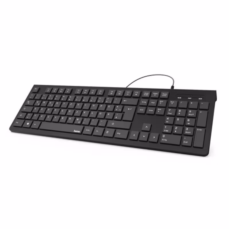 Bild von Hama Hama KC-200 kabelgebundene Tastatur mit Schutz. PC-Tastatur (Erweiterte Funktionstasten)