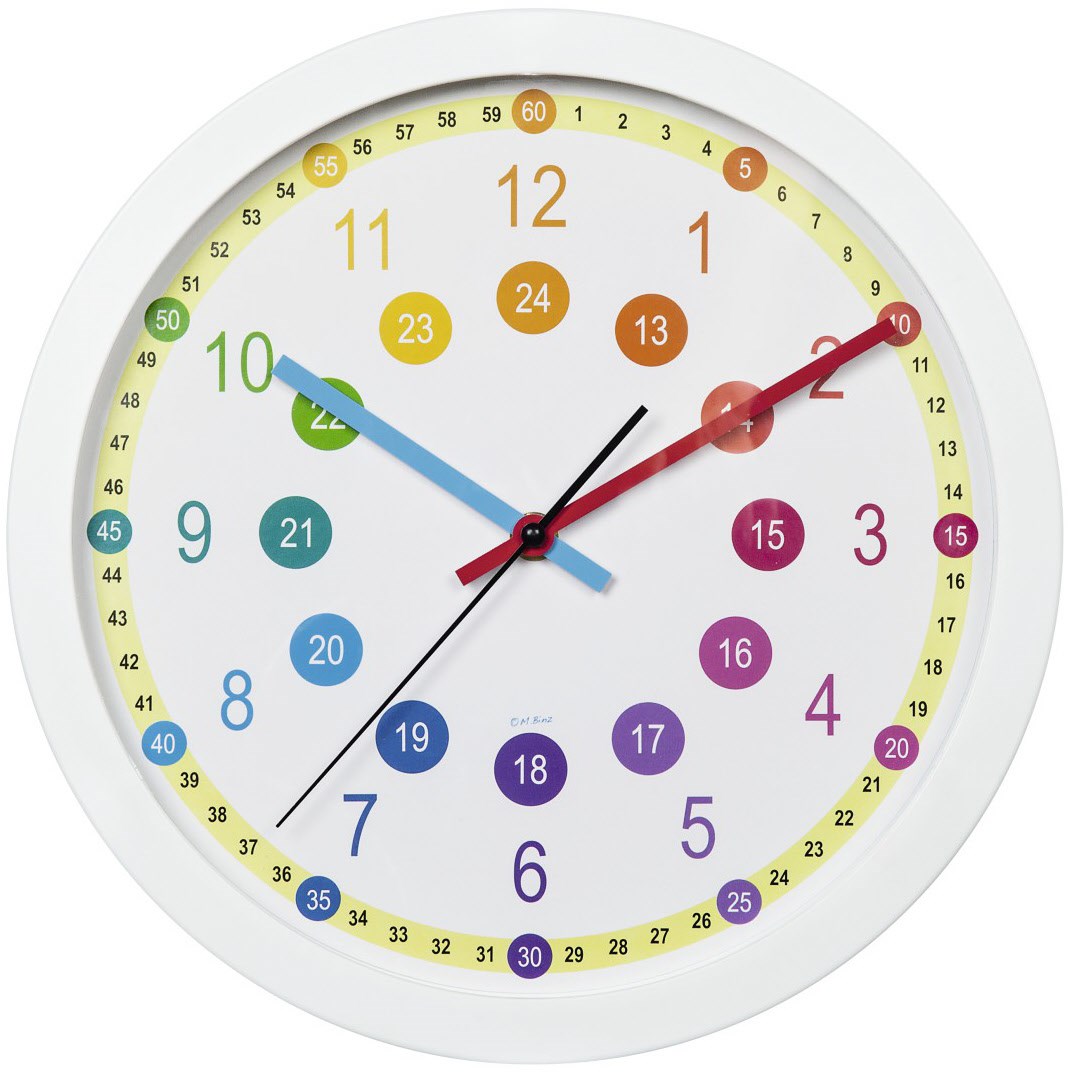 Bild von Hama Easy Learning. Akku-/Batterietyp: AA. Produktfarbe: Mehrfarbig, Weiß. Rahmenmaterial: Kunststoff, Abdeckungsmaterial: Glas. Gewicht: 455 g, Durchmesser: 30 cm (00186395)