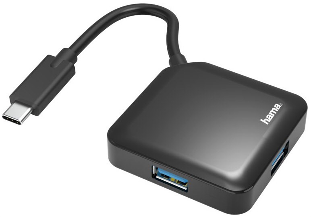 Bild von Hama USB-Verteiler Hama 4 Port USB-C® (USB 3.2 Gen 2) Multiport Hub Schwarz