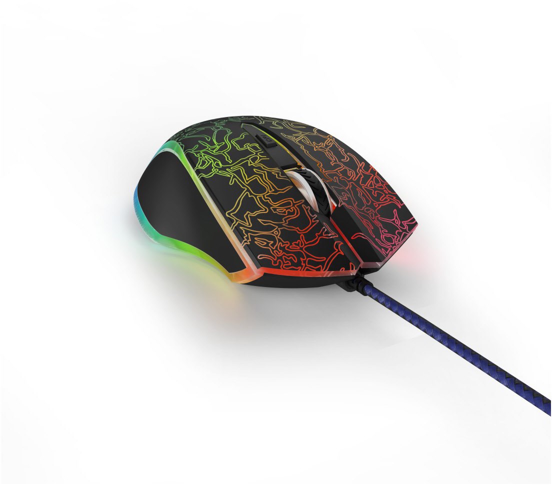 Bild von uRage Gaming-Maus “Reaper 220 Illuminated”, schwarz, Anti-Rutsch-Beschichtung, Omron Click Switches, 4.800-dpi-Avago-Sensor, Plug & Play, 2m Kabellänge, inkl. Gaming-Software