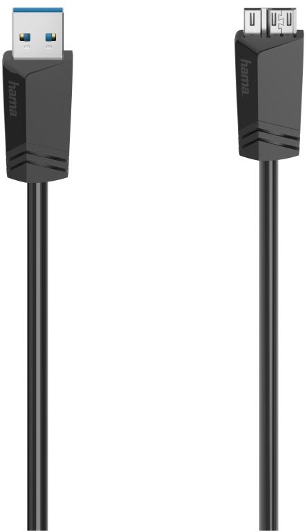 Bild von Hama USB-Kabel USB 3.2 Gen1 (USB 3.0 / USB 3.1 Gen1) USB-A Stecker, USB-Micro-B 3.0 Stecker 1.50m Sc