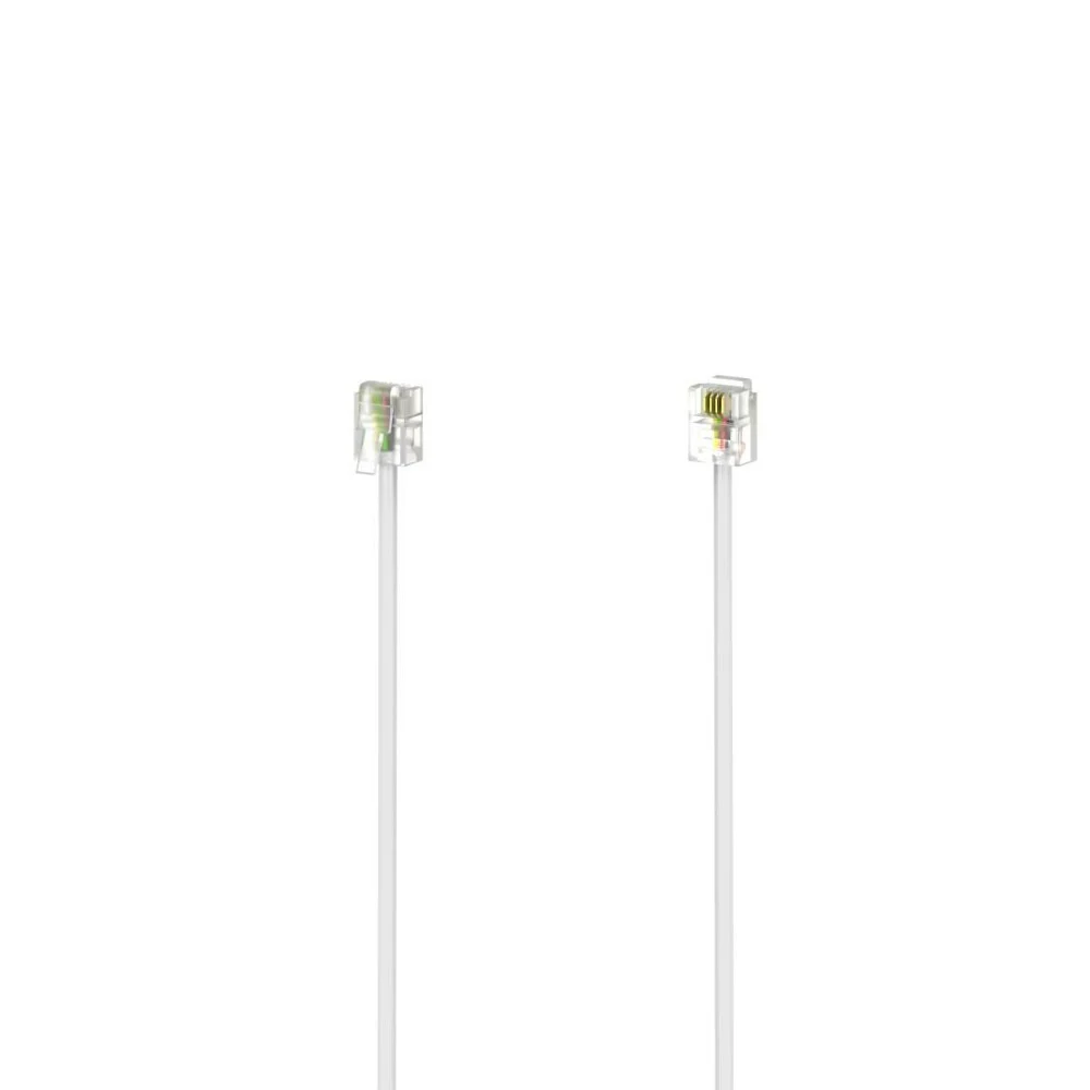Bild von Hama Hama Modularkabel 6m 6p4c Stecker weiß - Netzwerkkabel Smartphone-Adapter 6p4c zu 6p4c