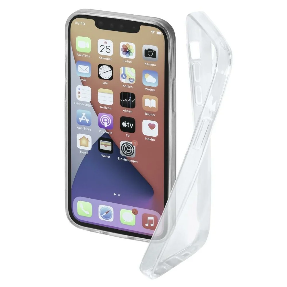 Bild von Hama Handyhülle für Apple iPhone 13 mini „Crystal Clear“ (durchsichtige iPhone 13 mini Hülle aus TPU, flexible Schutzhülle, Handyschutz mit Anti-Rutsch-Oberfläche) transparent