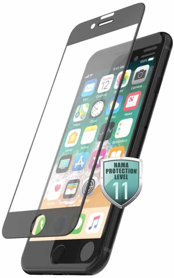 Bild von Hama 3D-Full-Screen-Schutzglas für Apple iPhone 6/6s/7/8/SE 2020, Schwarz (1 Stück, iPhone 6), Smartphone Schutzfolie, Schwarz