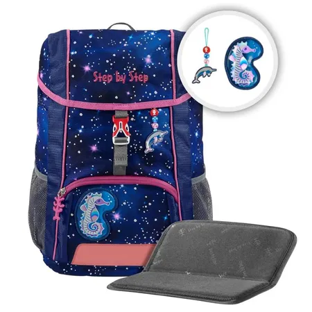 Bild von Step by Step Rucksack-Set Kid Reflect "Star Seahorse Zoe", mit Sitzkissen, ergon...