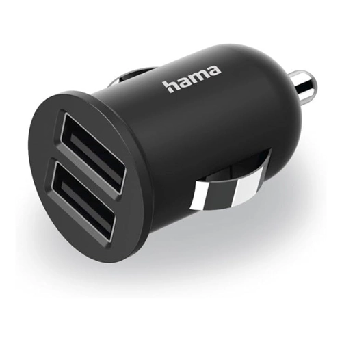 Bild von Hama Ladeadapter für Zigarettenanzünder, 2,4A / 12W, 2 fach USB USB-Ladegerät (1200 mA)