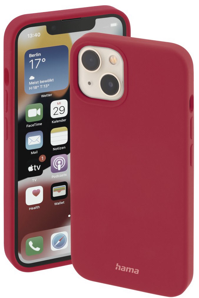 Bild von Hama MagCase Finest Feel PRO Cover Apple iPhone 14 Plus Rot MagSafe kompatibel