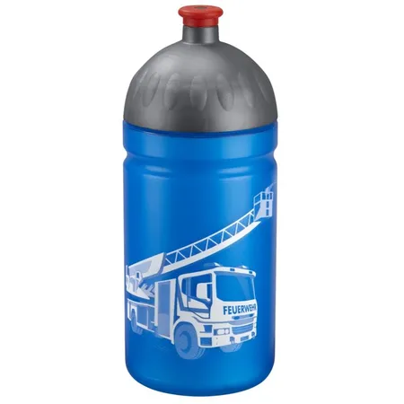 Bild von Step by Step Trinkflasche „Fire Engine Brandon“, auslaufsicher, spülmaschinenfest, BPA-frei, für Schule, Kindergarten, heiße und kohlensäurehaltigen Getränke, 0,5L, blau - grau